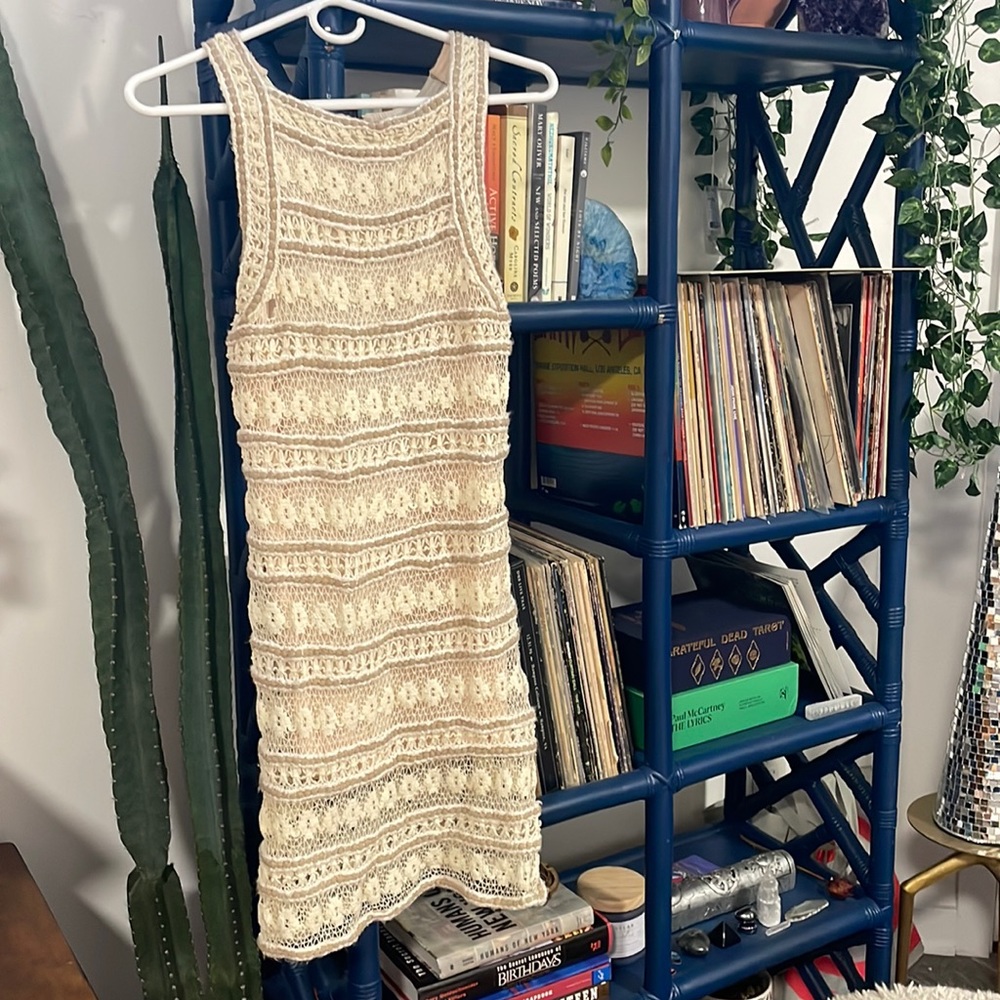Free People XS White & Cream Knit Dress
